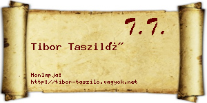 Tibor Tasziló névjegykártya